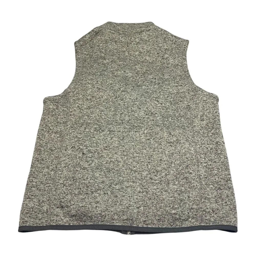 Beverly Hills Polo Club Vest Men's Large Heather Gray Pockets Mock Neck Full Zip - Picture 2 of 6